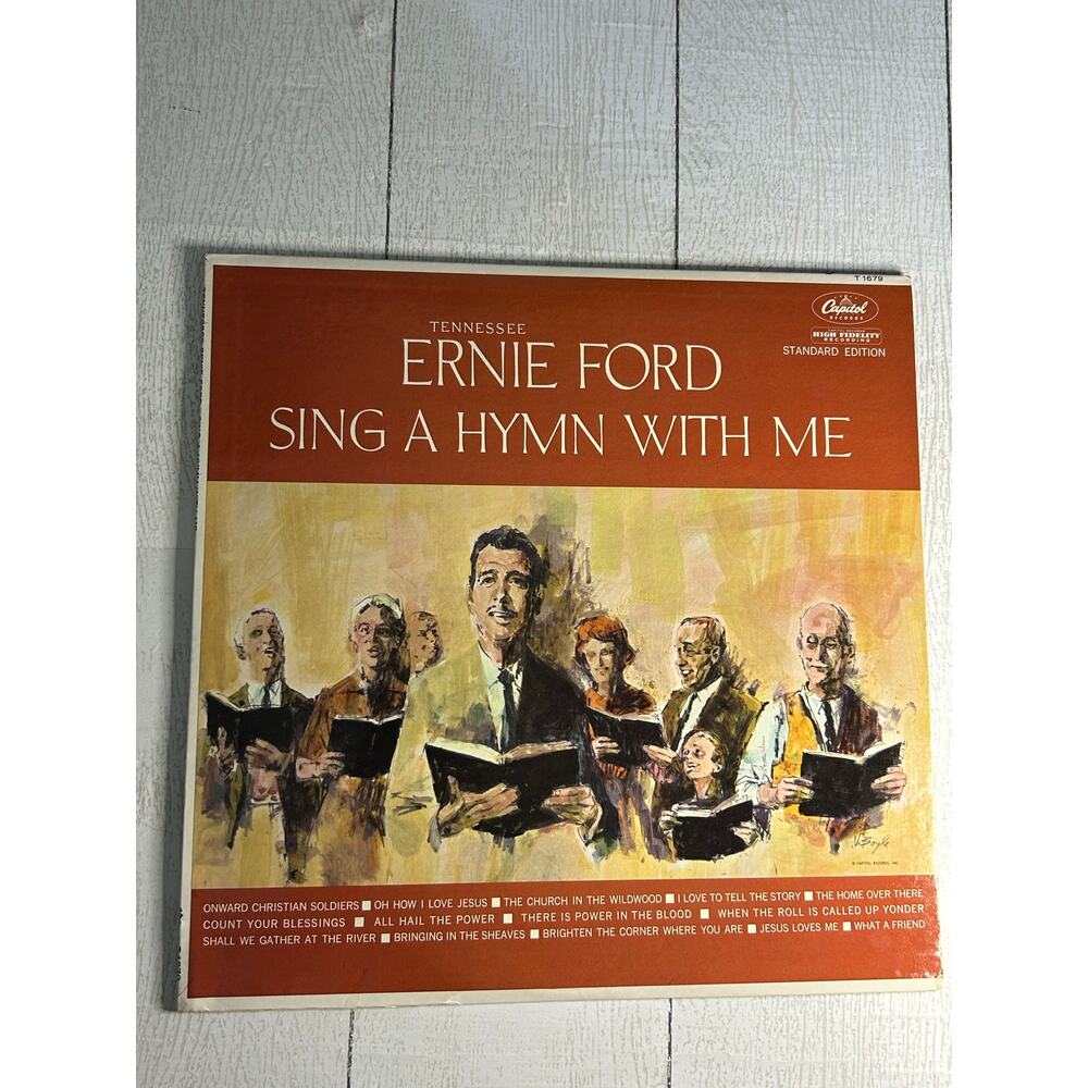 Vintage 1962 Tennessee Ernie Ford Sing A Hymn With Me Vinyl Album